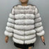 70CM 4in1 New Fast Shipping New Fashion Women Fashion Real Natural Fox Fur Long Coat Jacket for Winter Warm Over Coat